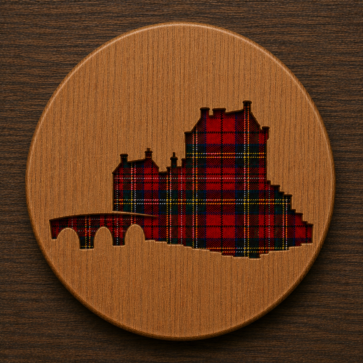 Scottish Heritage Oak Coasters – Rustic-Craft