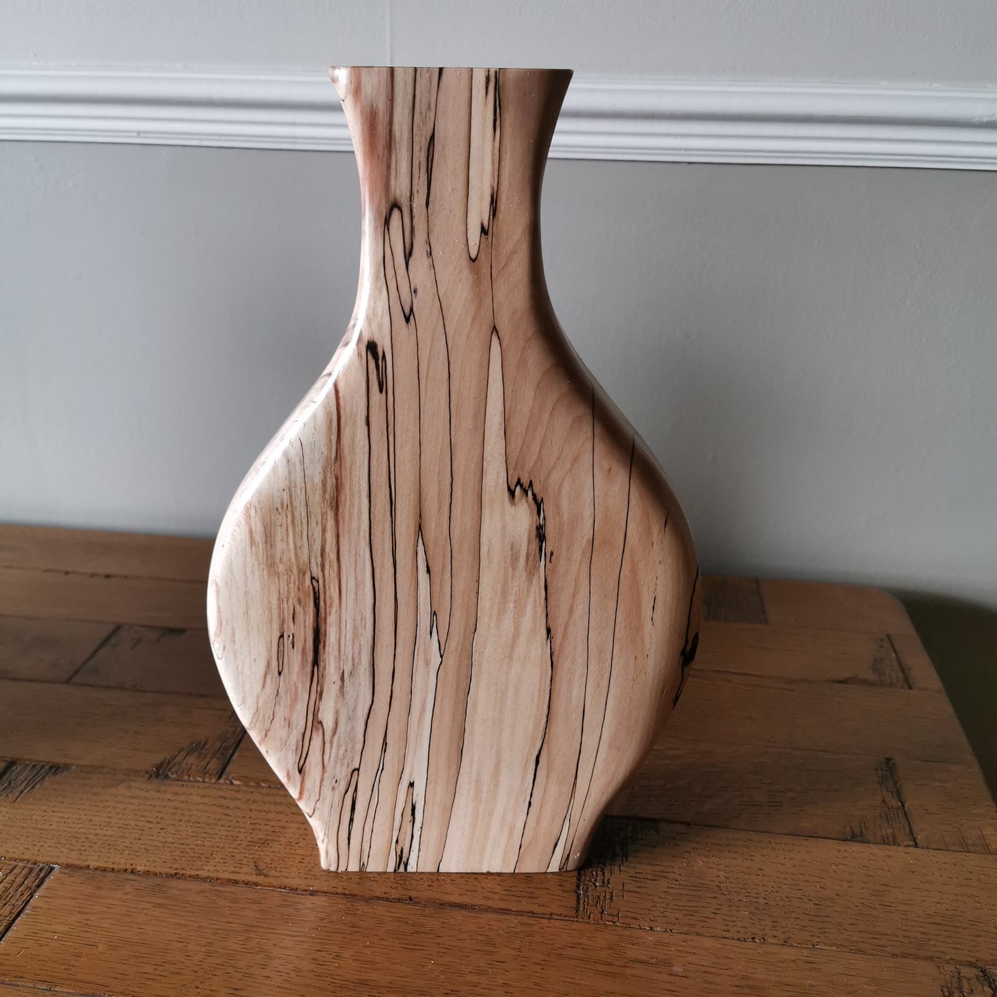 Rustic Cut-Out Vase – Spalted Beech with Test Tube Insert