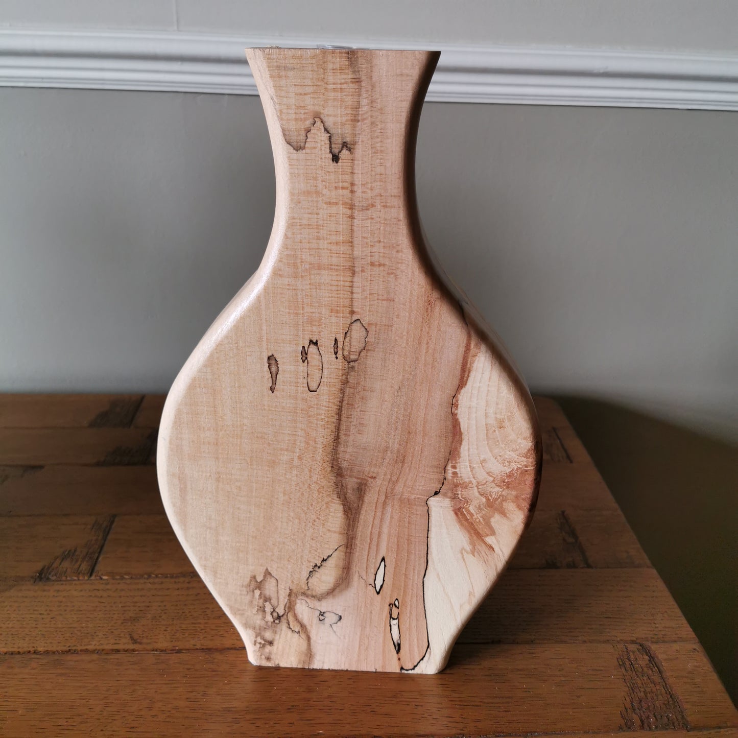 Rustic Cut-Out Vase – Spalted Beech with Test Tube Insert
