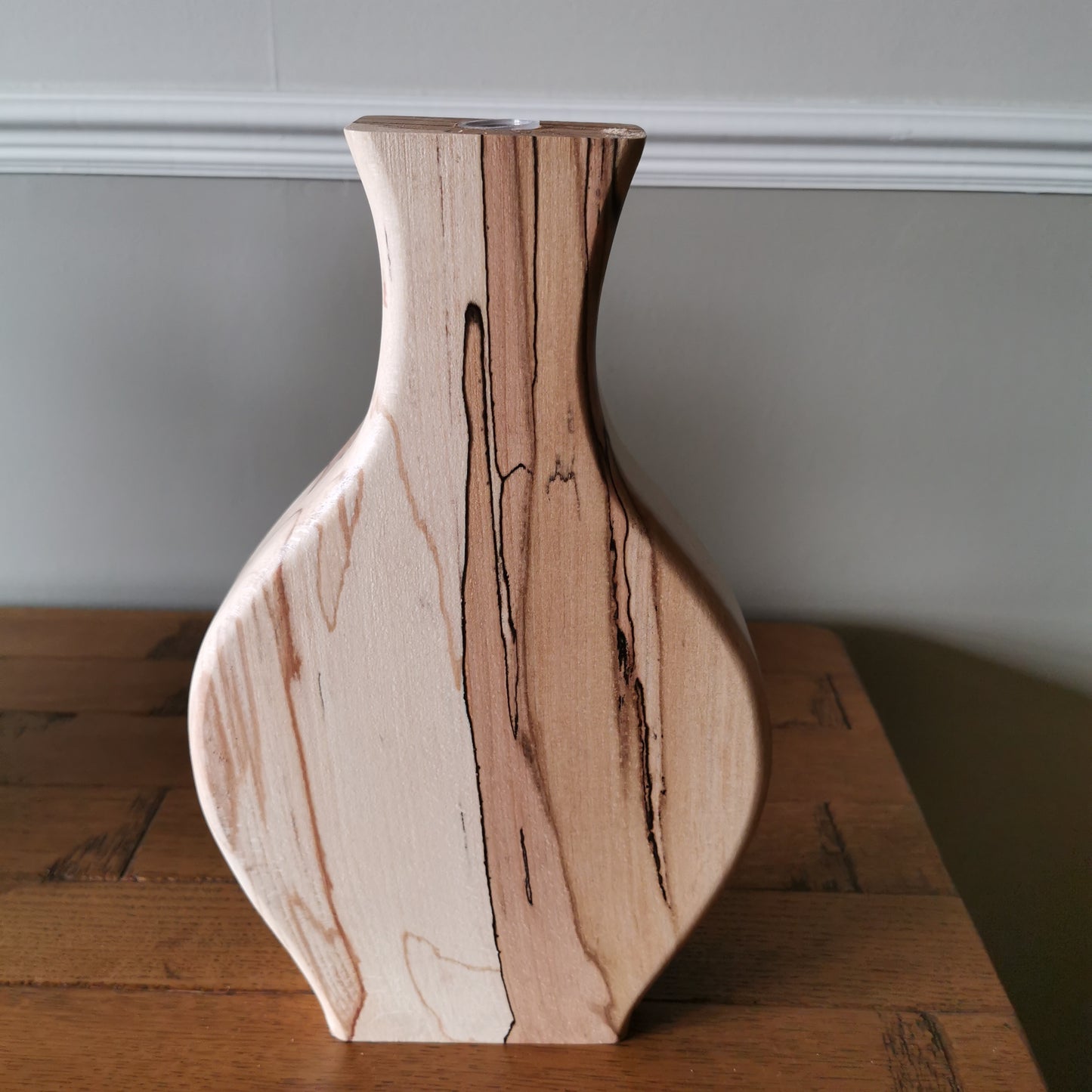 Rustic Cut-Out Vase – Spalted Beech with Test Tube Insert