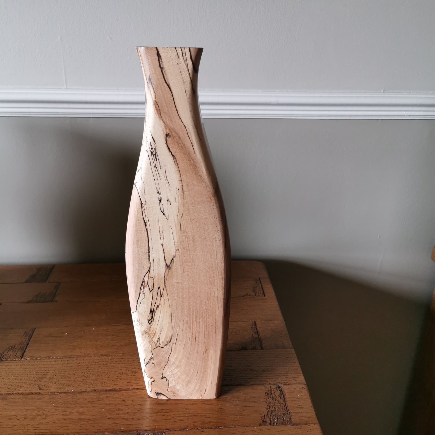 Rustic Cut-Out Vase – Spalted Beech with Test Tube Insert
