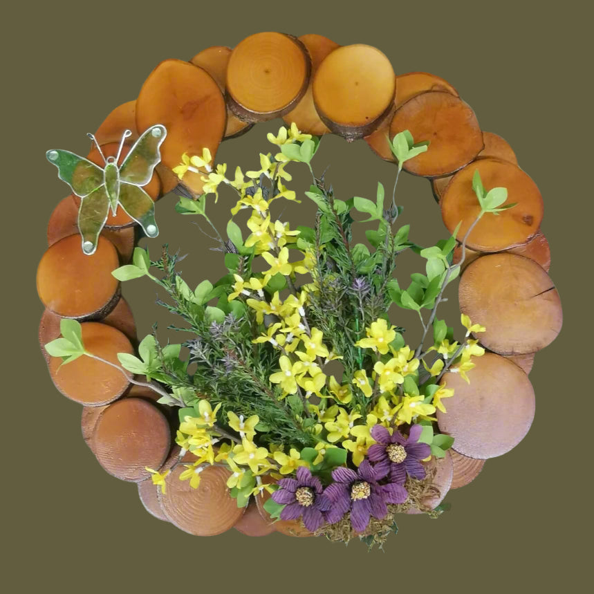 Wood Disc Wreath from Rustic Craft