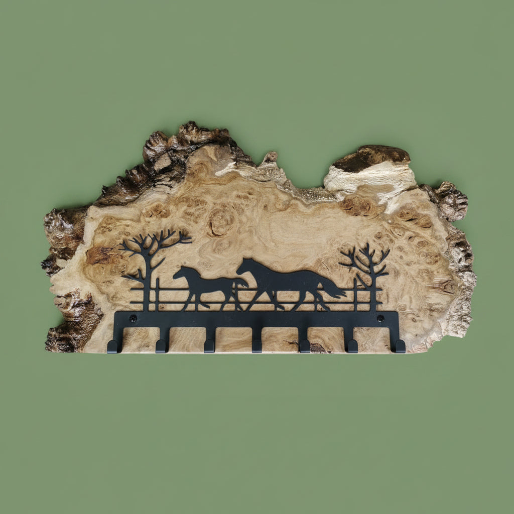 Running horses key holder