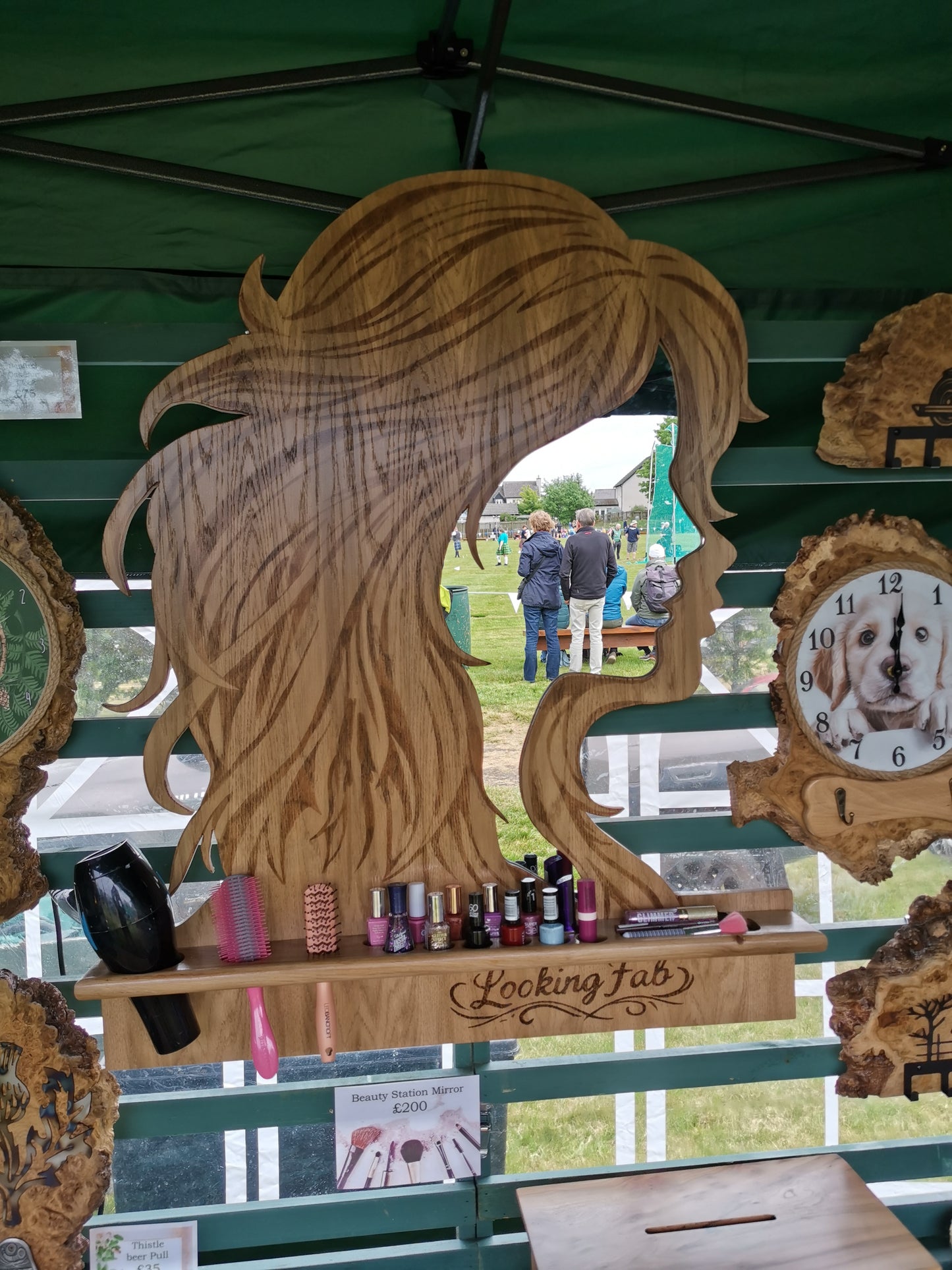 Rustic "Looking Fab" Beauty Station Mirror