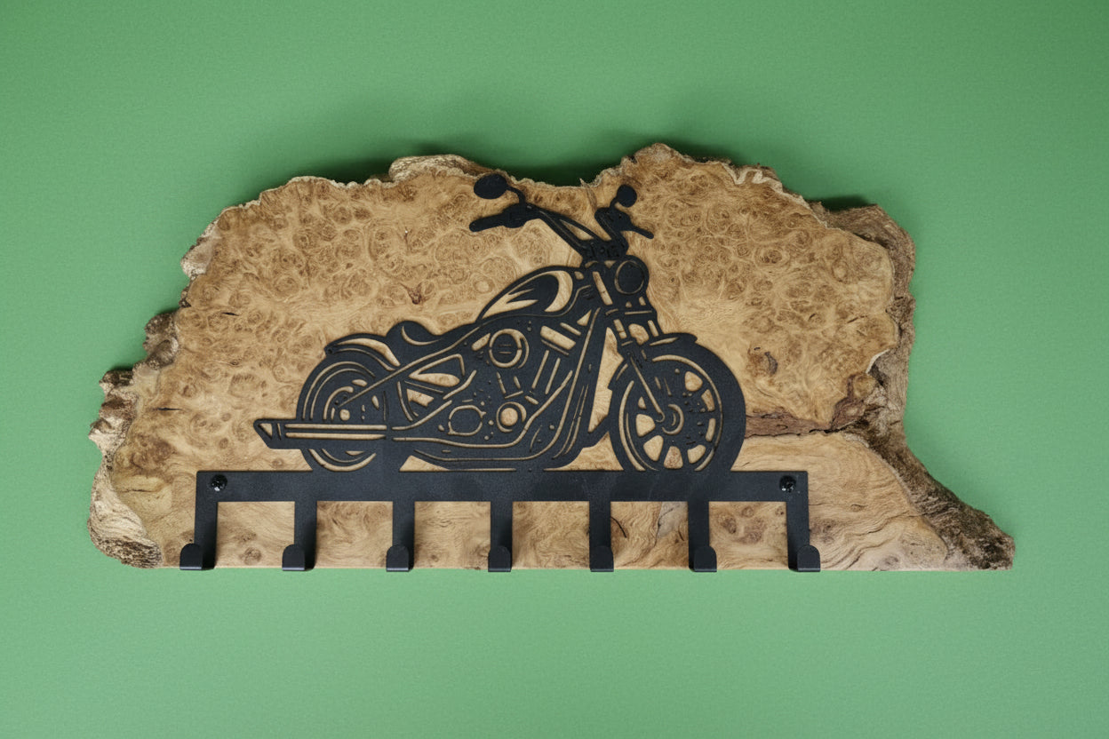 Handcrafted Motorcycle Key Holder