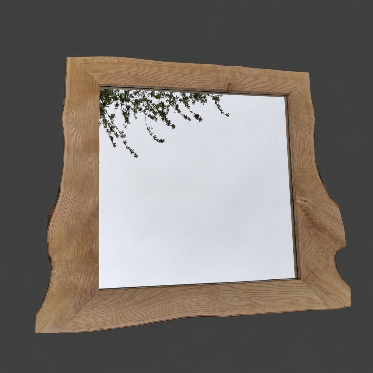rustic live edge mirror
