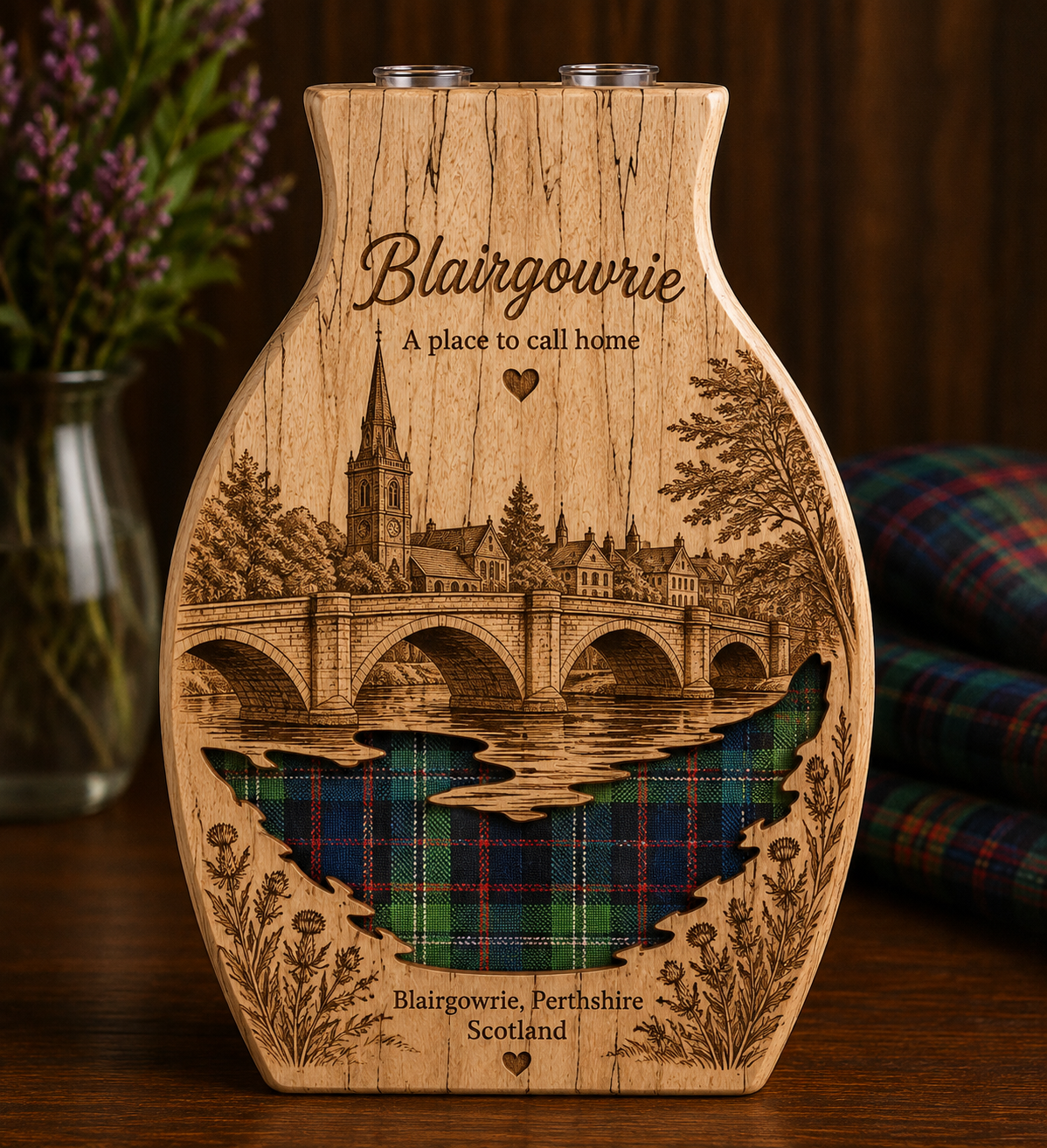 Scottish Heritage Collection – Handcrafted Wooden Vases