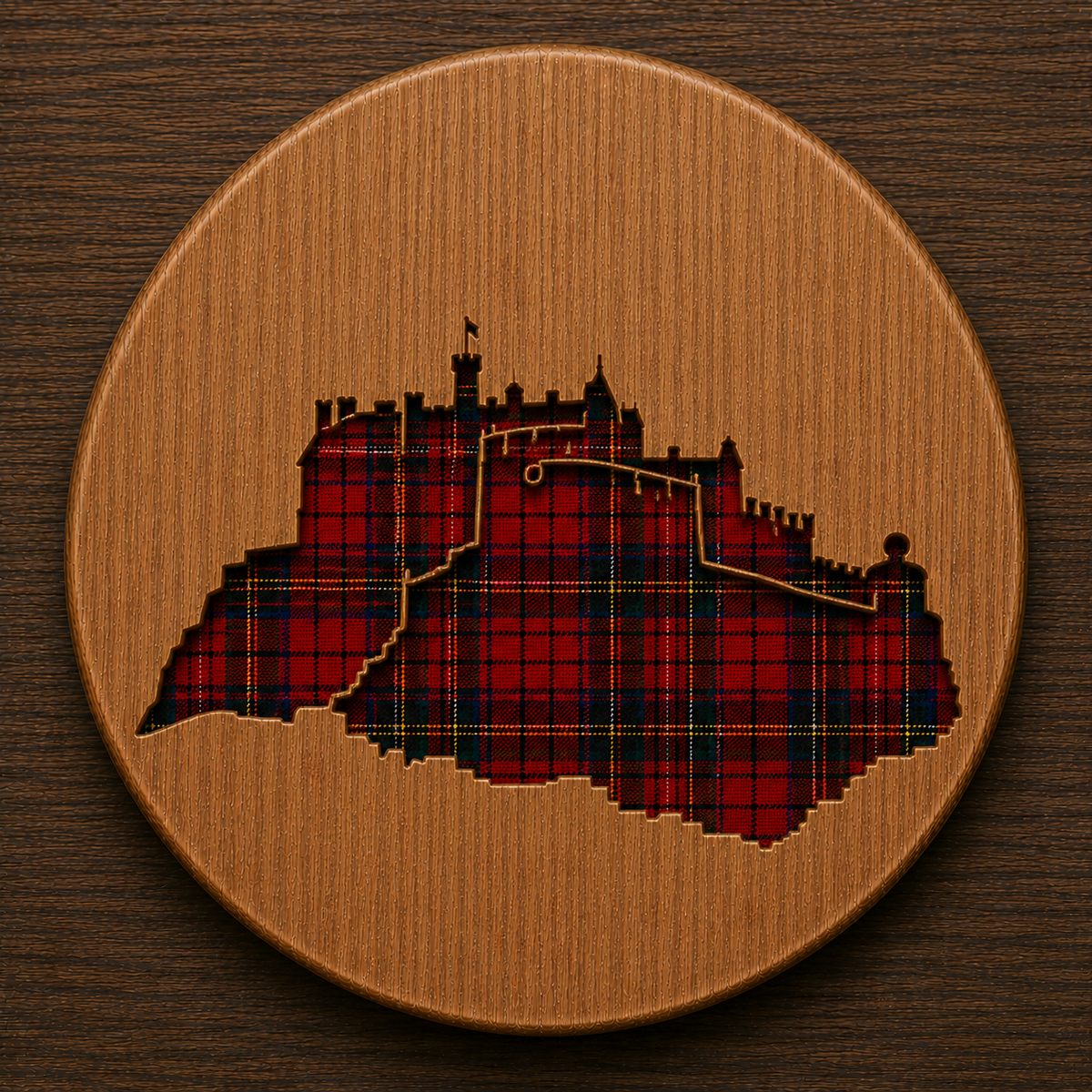 Scottish Heritage Oak Coasters – Rustic-Craft