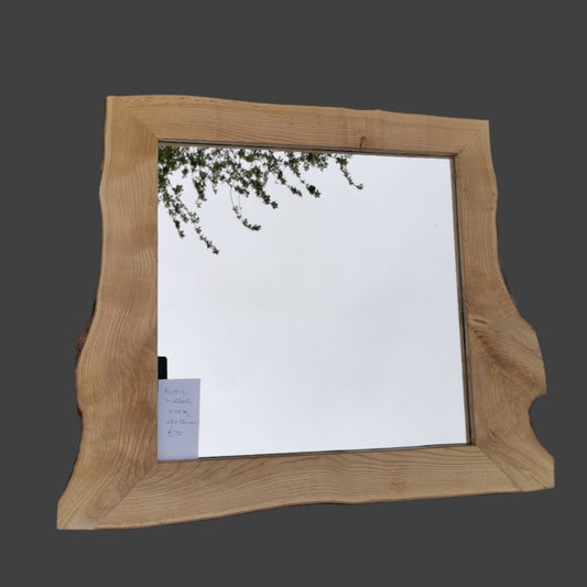 Rustic live edge mirror