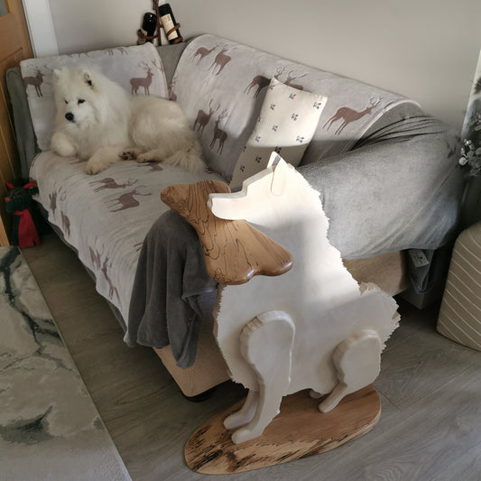 Samoyed dog side table