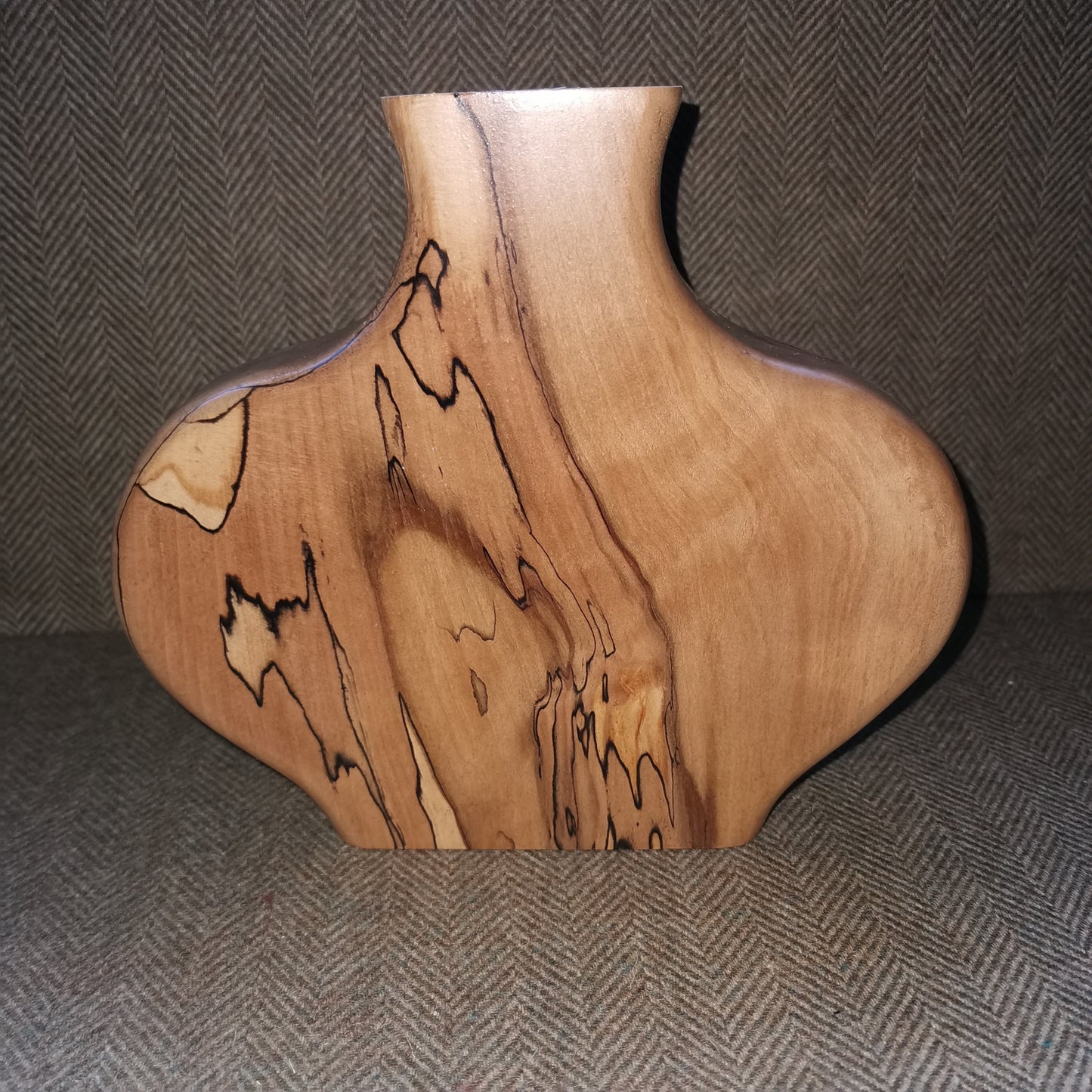 Rustic Wooden Vase – 8" Spalted Beech