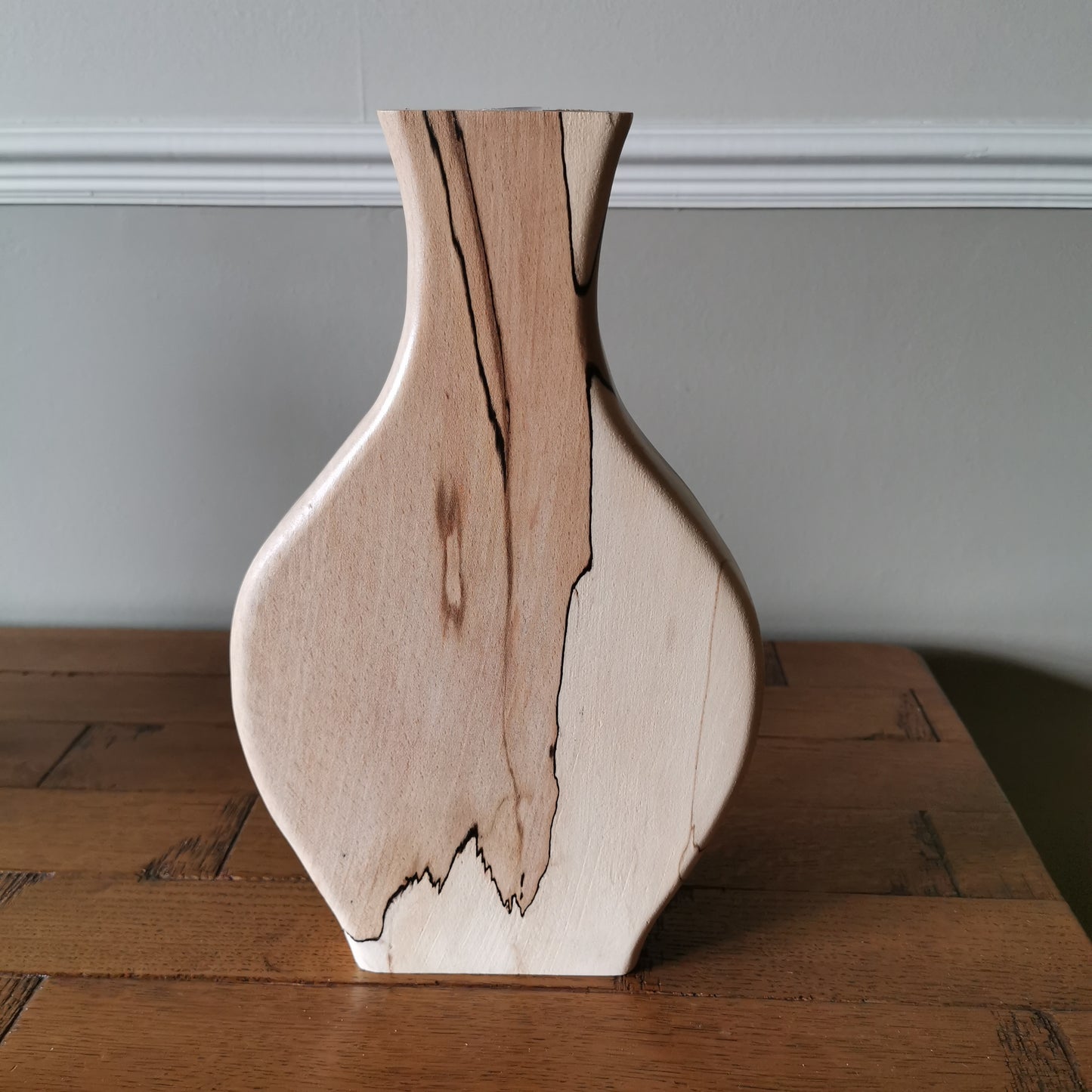 Rustic Cut-Out Vase – Spalted Beech with Test Tube Insert