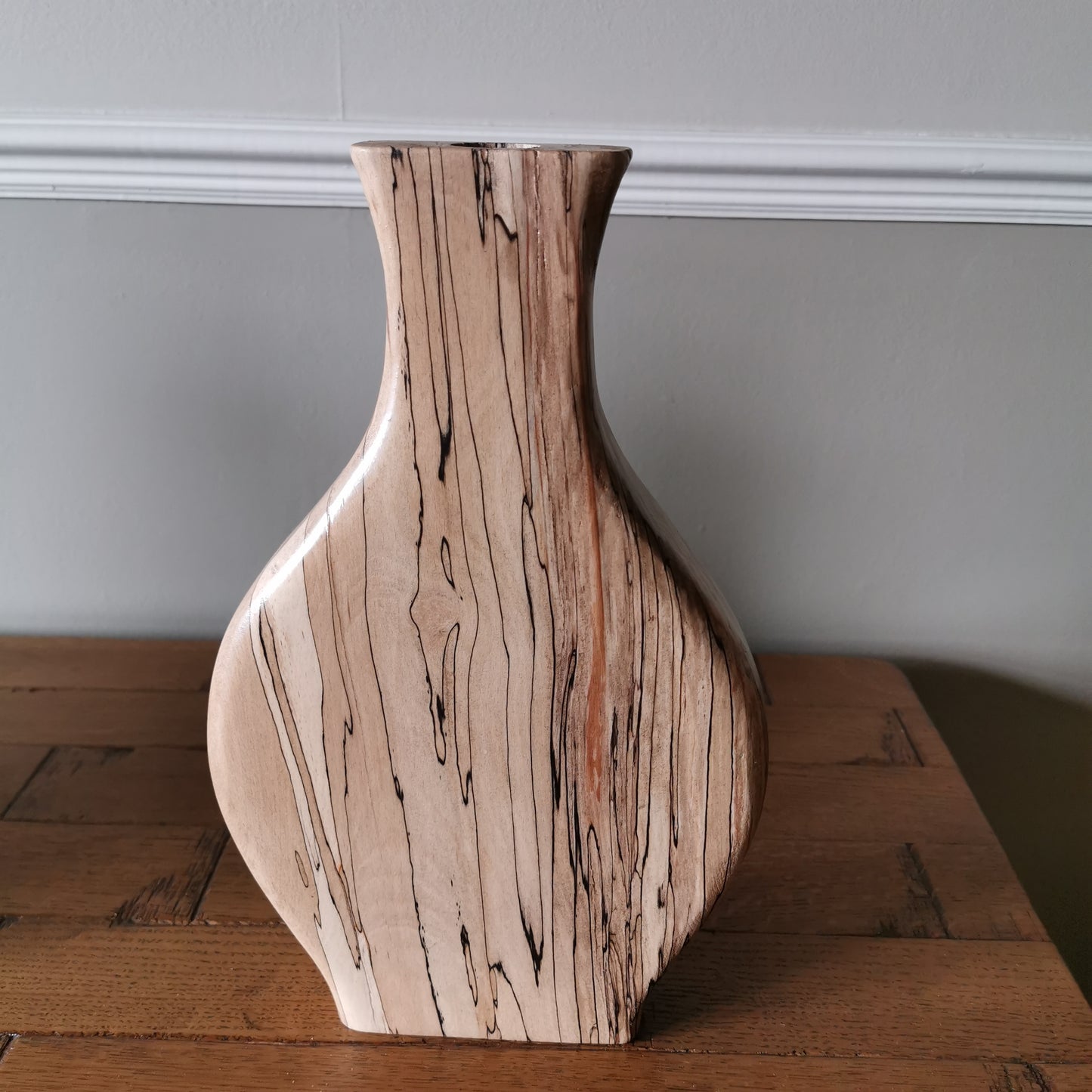 Rustic Cut-Out Vase – Spalted Beech with Test Tube Insert