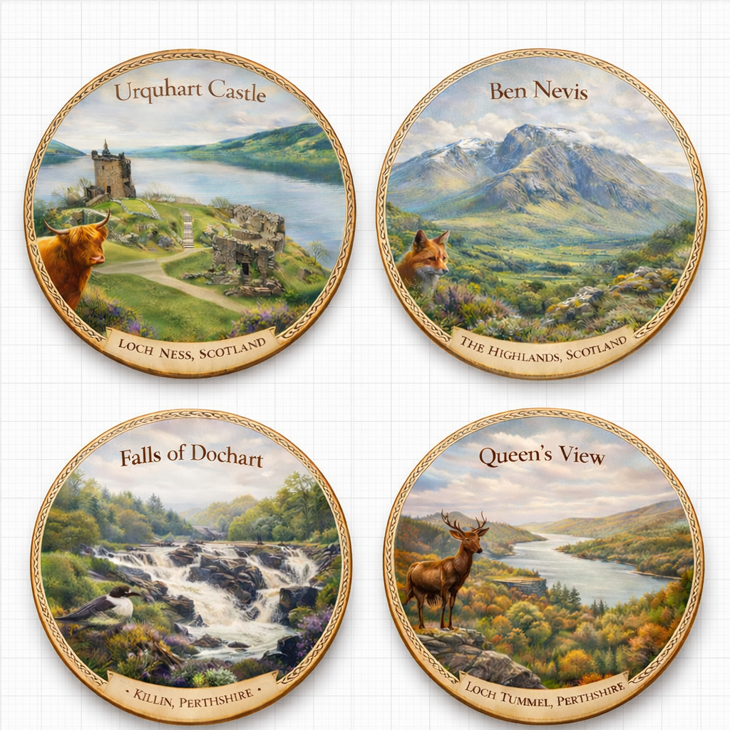 Glass coasters for personalised images