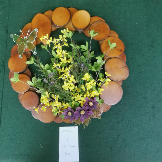 Wood Disc Wreath from Rustic Craft