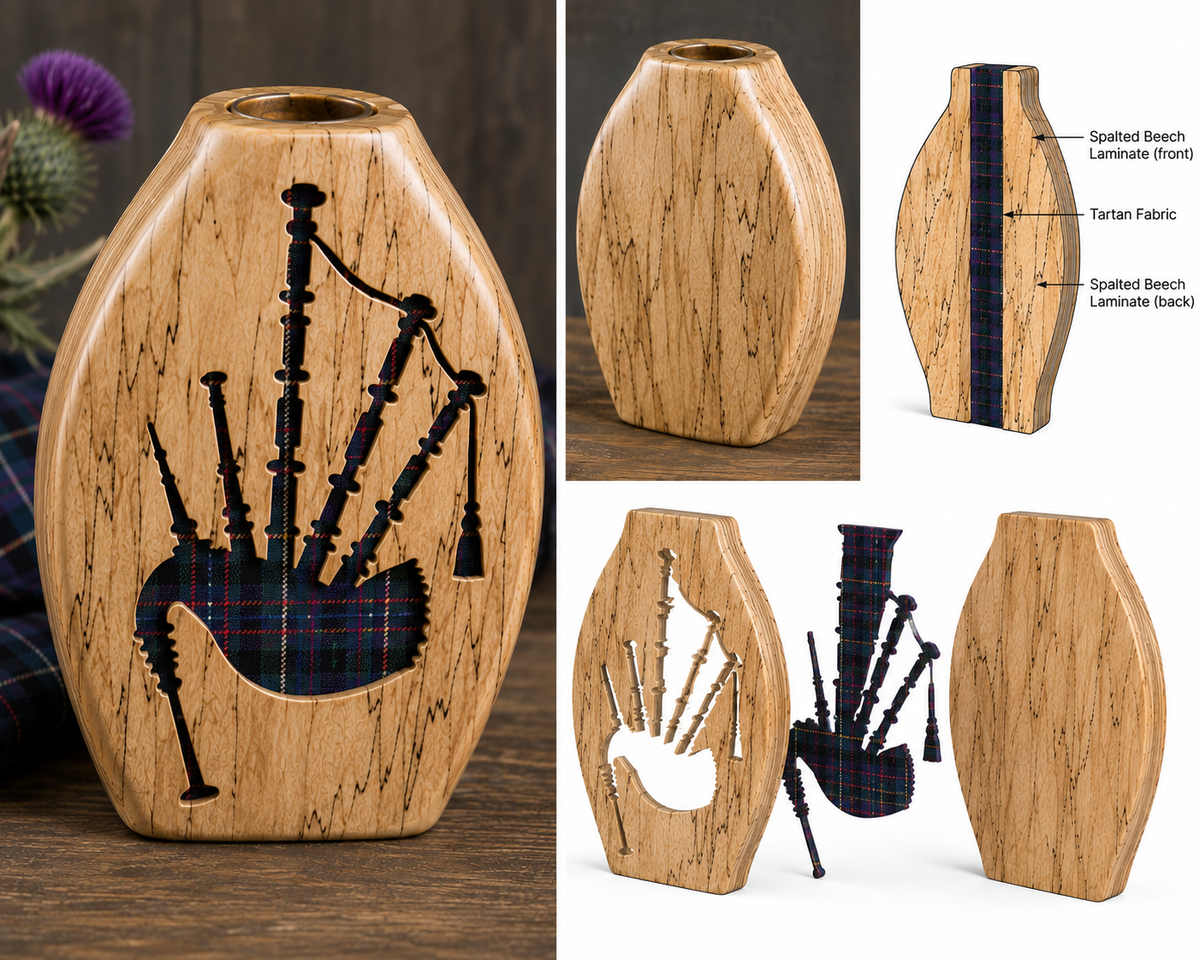 Scottish Heritage Collection – Handcrafted Wooden Vases