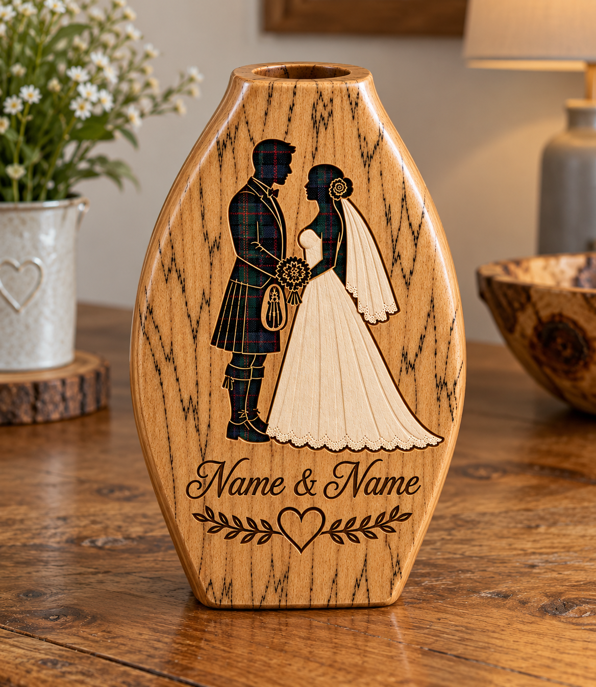 Bespoke Wooden Celebration Vases – Handmade with Meaning