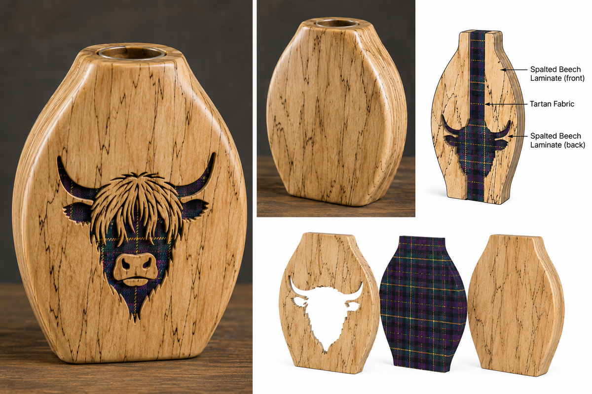 Scottish Heritage Collection – Handcrafted Wooden Vases