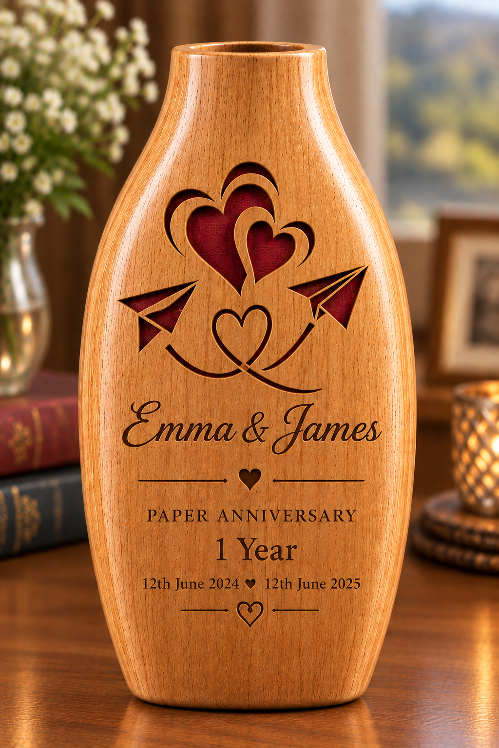 Bespoke Wooden Celebration Vases – Handmade with Meaning