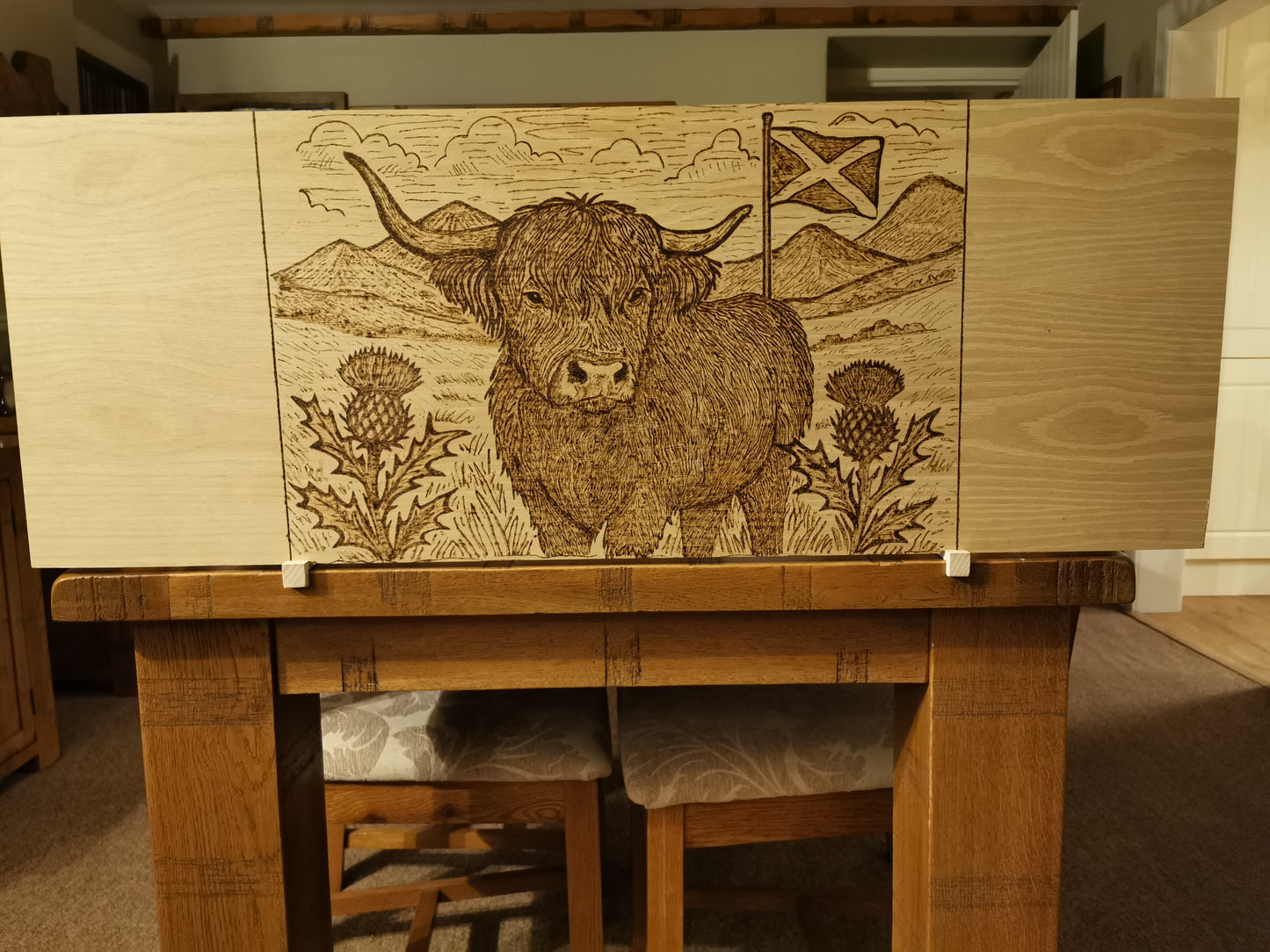 Pyrography creations “Highland Majesty – A Scottish Pyrography Tribute”