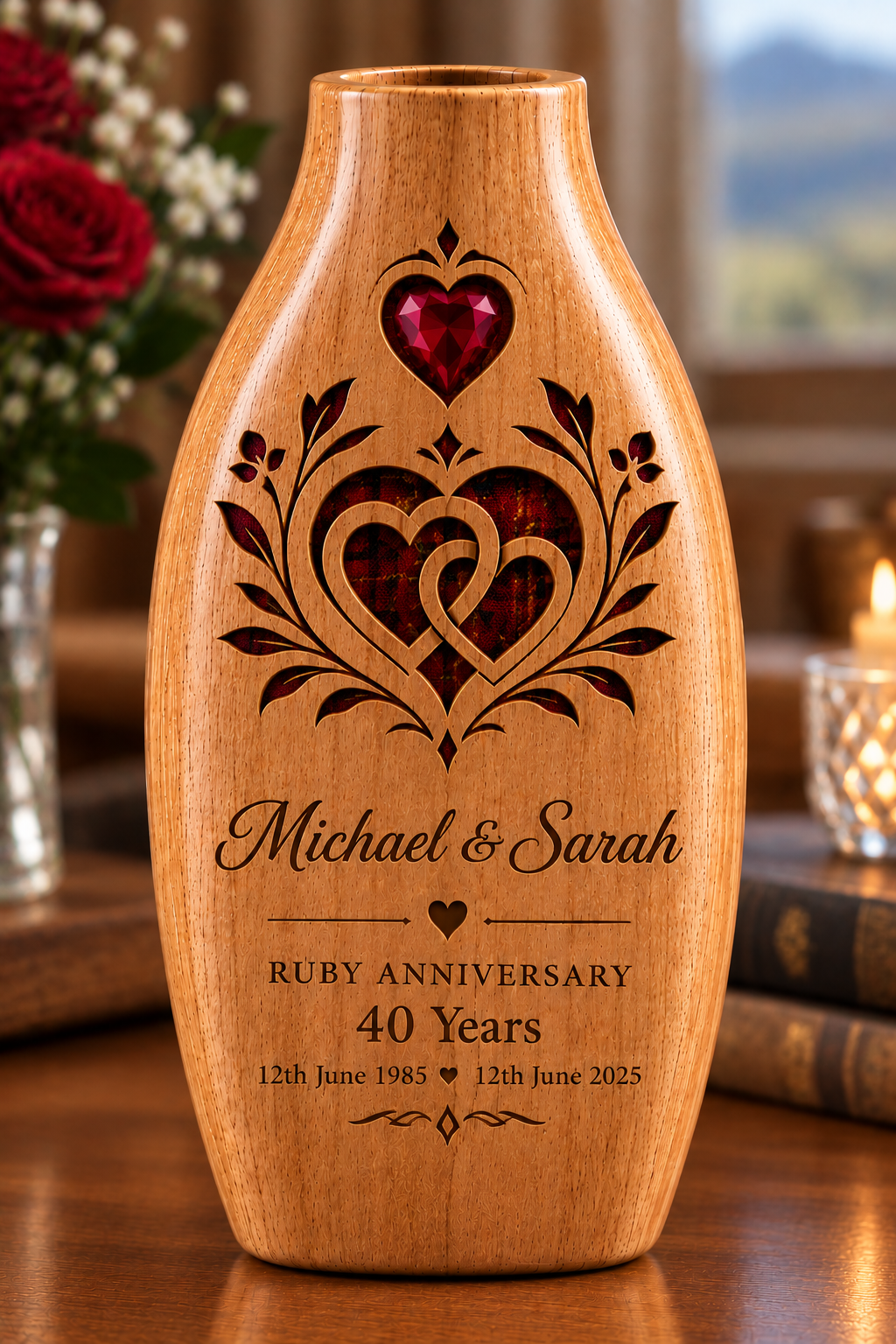 Bespoke Wooden Celebration Vases – Handmade with Meaning