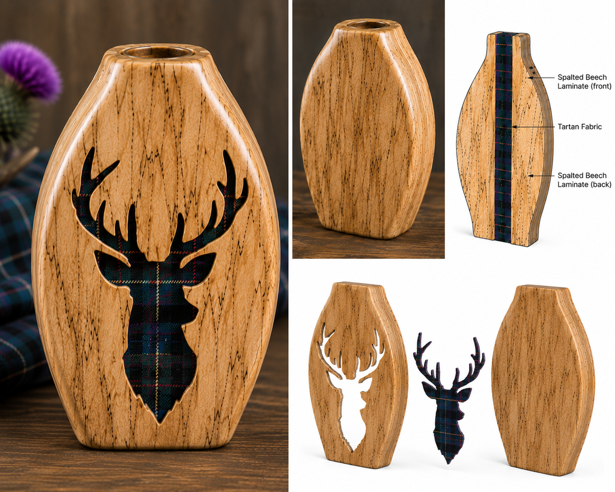Scottish Heritage Collection – Handcrafted Wooden Vases