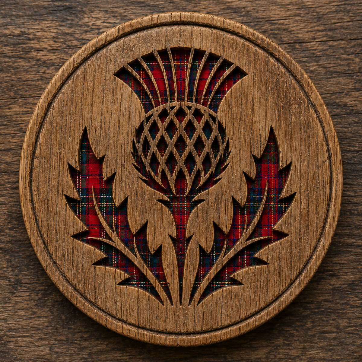 Scottish Heritage Oak Coasters – Rustic-Craft