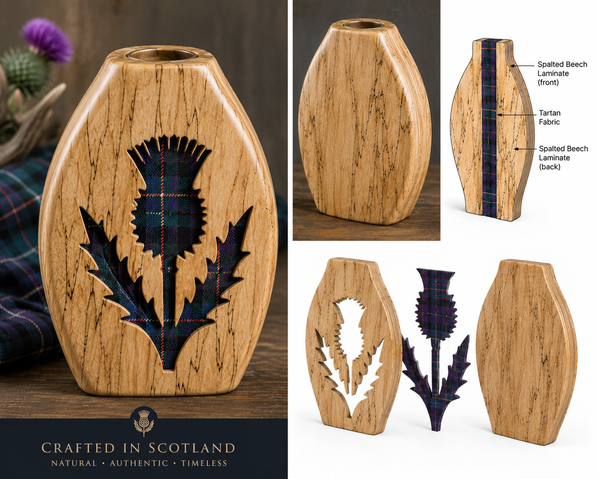 Scottish Heritage Collection – Handcrafted Wooden Vases