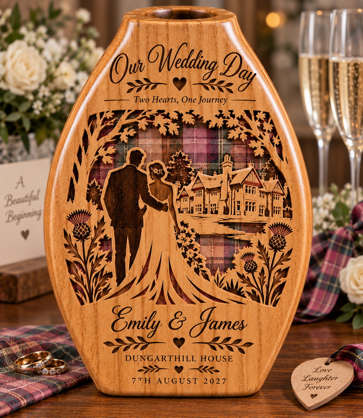 Bespoke Wooden Celebration Vases – Handmade with Meaning